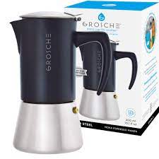 Stovetop Espresso Maker Milano Stainless Steel, Moka Pot